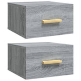 NNEVL Wall-mounted Bedside Cabinets 2 pcs Grey Sonoma 35x35x20 cm