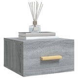 NNEVL Wall-mounted Bedside Cabinets 2 pcs Grey Sonoma 35x35x20 cm