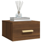 NNEVL Wall-mounted Bedside Cabinets 2 pcs Brown Oak 35x35x20 cm