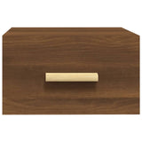 NNEVL Wall-mounted Bedside Cabinets 2 pcs Brown Oak 35x35x20 cm