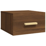 NNEVL Wall-mounted Bedside Cabinets 2 pcs Brown Oak 35x35x20 cm