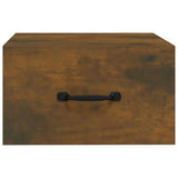 NNEVL Wall-mounted Bedside Cabinets 2 pcs Smoked Oak 35x35x20 cm