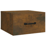 NNEVL Wall-mounted Bedside Cabinets 2 pcs Smoked Oak 35x35x20 cm