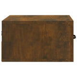 NNEVL Wall-mounted Bedside Cabinets 2 pcs Smoked Oak 35x35x20 cm