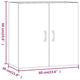 NNEVL Wall Cabinet Smoked Oak 60x31x60 cm Engineered Wood