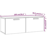 NNEVL Wall Cabinet Smoked Oak 100x36.5x35 cm Engineered Wood