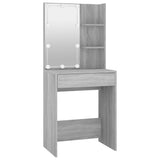 NNEVL Dressing Table with LED Grey Sonoma 60x40x140 cm