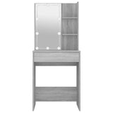 NNEVL Dressing Table with LED Grey Sonoma 60x40x140 cm