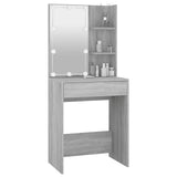 NNEVL Dressing Table with LED Grey Sonoma 60x40x140 cm