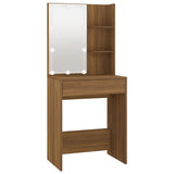NNEVL Dressing Table with LED Brown Oak 60x40x140 cm