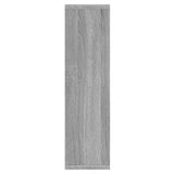 NNEVL Mirror Cabinet with LED Grey Sonoma 76x15x55 cm