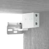 NNEVL Mirror Cabinet with LED Grey Sonoma 76x15x55 cm