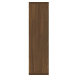 NNEVL Mirror Cabinet with LED Brown Oak 76x15x55 cm