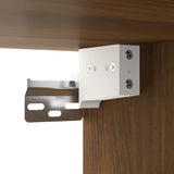 NNEVL Mirror Cabinet with LED Brown Oak 76x15x55 cm