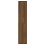 NNEVL Mirror Cabinet with LED Brown Oak 91x15x76.5 cm