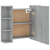 NNEVL Mirror Cabinet with LED Grey Sonoma 70x16.5x60 cm