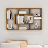NNEVL Wall Shelf Smoked Oak 85x16x52.5 cm Engineered Wood