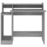 NNEVL Desk with LED Lights Grey Sonoma 97x45x90 cm Engineered Wood