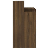 NNEVL Desk with LED Lights Brown Oak 97x45x90 cm Engineered Wood