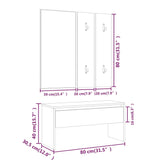 NNEVL Hallway Furniture Set Smoked Oak Engineered Wood