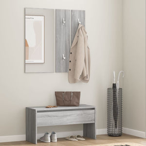 NNEVL Hallway Furniture Set Grey Sonoma Engineered Wood