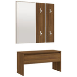 NNEVL Hallway Furniture Set Brown Oak Engineered Wood