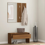 NNEVL Hallway Furniture Set Brown Oak Engineered Wood