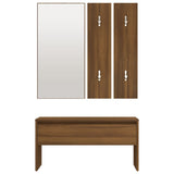 NNEVL Hallway Furniture Set Brown Oak Engineered Wood