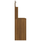 NNEVL Dressing Table with LED Brown Oak 96x40x142 cm