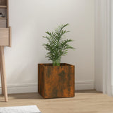 NNEVL Planter Box Smoked Oak 40x40x40 cm Engineered Wood