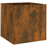 NNEVL Planter Box Smoked Oak 40x40x40 cm Engineered Wood
