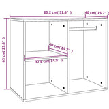 NNEVL Dressing Cabinet Smoked Oak 80x40x65 cm Engineered Wood