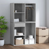 NNEVL Dressing Cabinet Grey Sonoma 80x40x65 cm Engineered Wood