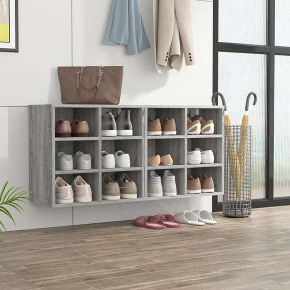NNEVL Shoe Cabinets 2 pcs Grey Sonoma 52.5x30x50 cm