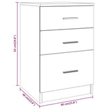 NNEVL Bed Cabinet Smoked Oak 40x40x63 cm Engineered Wood