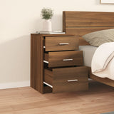 NNEVL Bed Cabinet Brown Oak 40x40x63 cm Engineered Wood