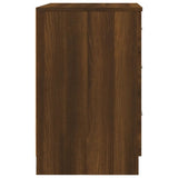 NNEVL Bed Cabinet Brown Oak 40x40x63 cm Engineered Wood