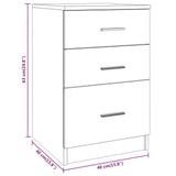 NNEVL Bed Cabinet Brown Oak 40x40x63 cm Engineered Wood