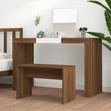 NNEVL Dressing Stool Brown Oak 70x35x45 cm Engineered Wood