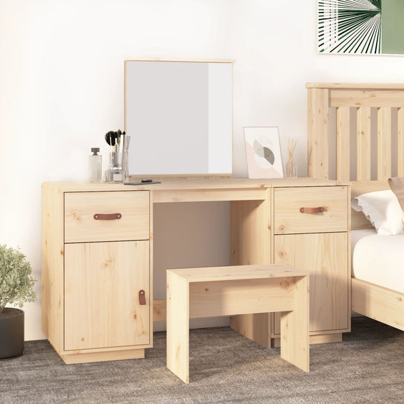 NNEVL Dressing Table Set with a Mirror Solid Wood Pine