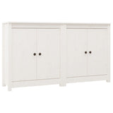 NNEVL Sideboards 2 pcs White 70x35x80 cm Solid Wood Pine