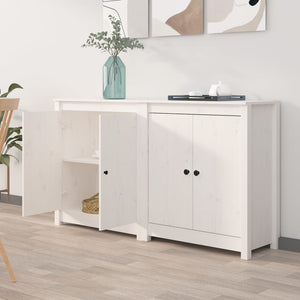 NNEVL Sideboards 2 pcs White 70x35x80 cm Solid Wood Pine