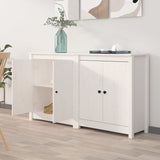 NNEVL Sideboards 2 pcs White 70x35x80 cm Solid Wood Pine