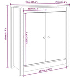 NNEVL Sideboards 2 pcs Honey Brown 70x35x80 cm Solid Wood Pine