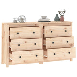 NNEVL Sideboard 140x35x80 cm Solid Wood Pine
