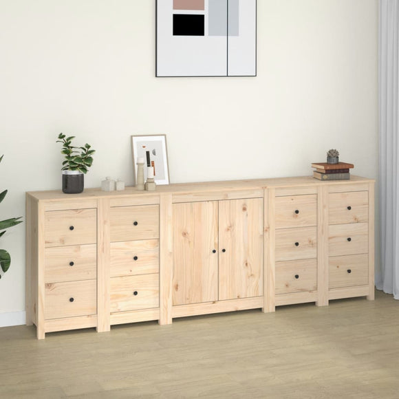 NNEVL Sideboard 230x35x80 cm Solid Wood Pine