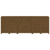 NNEVL Sideboard Honey Brown 230x35x80 cm Solid Wood Pine