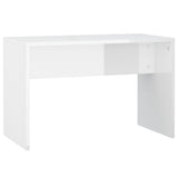 NNEVL Dressing Table Set with LED High Gloss White Engineered Wood