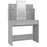 NNEVL Dressing Table Set with LED Grey Sonoma Engineered Wood