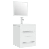NNEVL Sink Cabinet with Built-in Basin White Engineered Wood